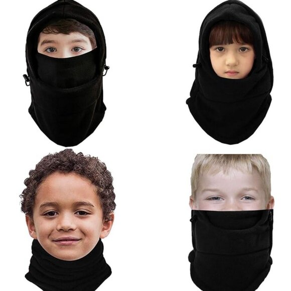 Kid's Winter Hat/Balaclava Ski Mask Windproof, Warm &Adjustable w/ Fleece Lining - Picture 2 of 6